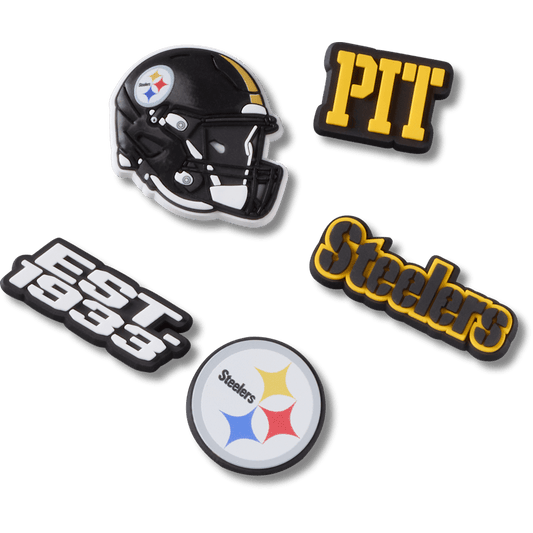 NFL Pittsburgh Steelers 5 Pack Jibbitz Shoe Charm | Crocs Women / Men
