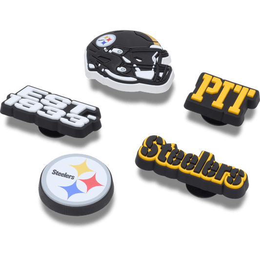 NFL Pittsburgh Steelers 5 Pack Jibbitz Shoe Charm | Crocs Women / Men