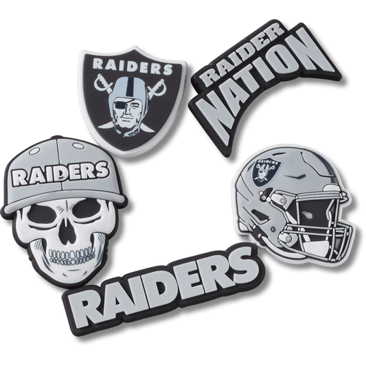 NFL Las Vegas Raiders 5 Pack Jibbitz Shoe Charm | Crocs Women / Men