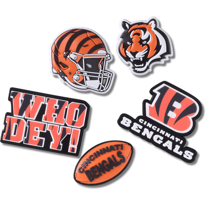 NFL Cincinnati Bengals 5 Pack Jibbitz Shoe Charm | Crocs Women / Men
