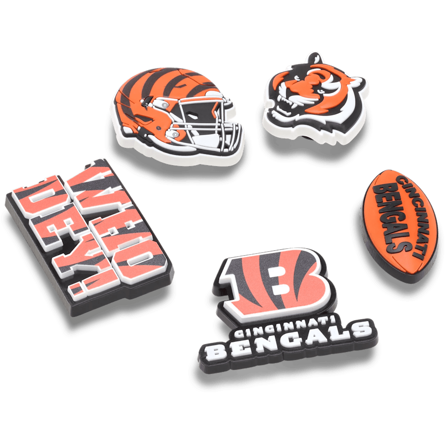 NFL Cincinnati Bengals 5 Pack Jibbitz Shoe Charm | Crocs Women / Men
