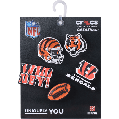 NFL Cincinnati Bengals 5 Pack Jibbitz Shoe Charm | Crocs Women / Men