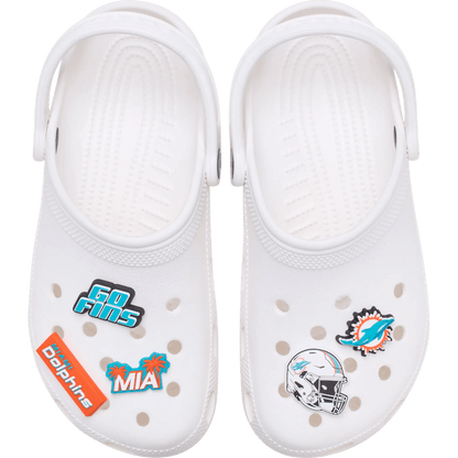 NFL Miami Dolphins 5 Pack Jibbitz Shoe Charm | Crocs Women / Men