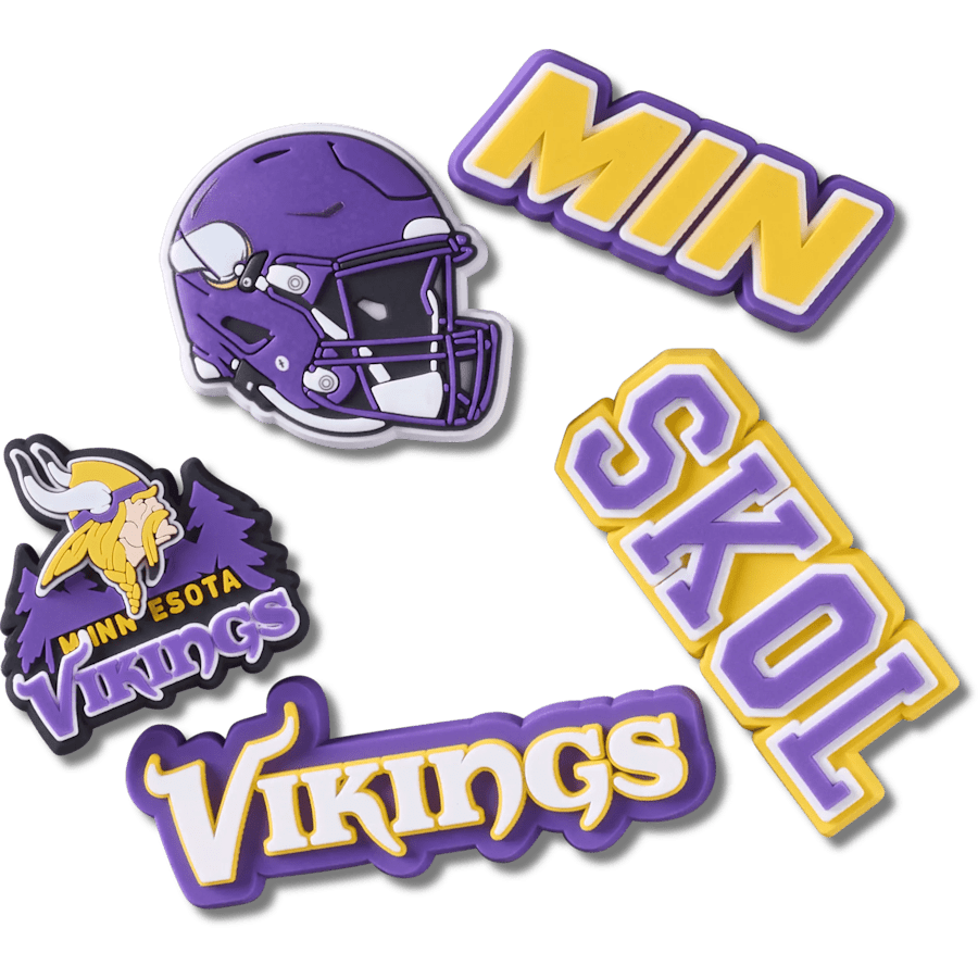 NFL Minnesota Vikings 5 Pack Jibbitz Shoe Charm | Crocs Women / Men