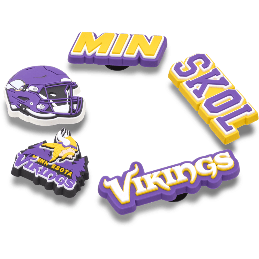 NFL Minnesota Vikings 5 Pack Jibbitz Shoe Charm | Crocs Women / Men