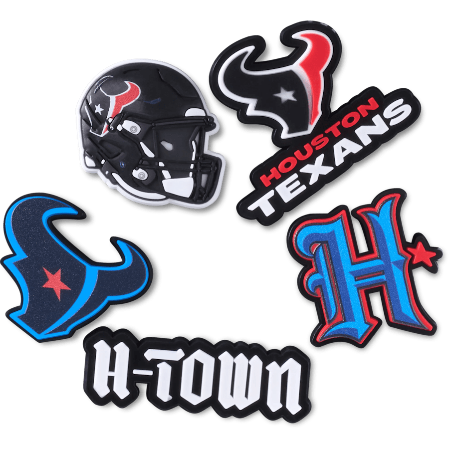 NFL Houston Texans 5 Pack Jibbitz Shoe Charm | Crocs Women / Men