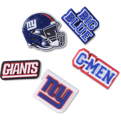 NFL New York Giants 5 Pack Jibbitz Shoe Charm | Crocs Women / Men