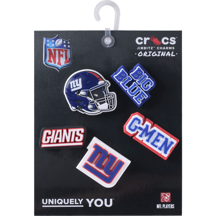 NFL New York Giants 5 Pack Jibbitz Shoe Charm | Crocs Women / Men