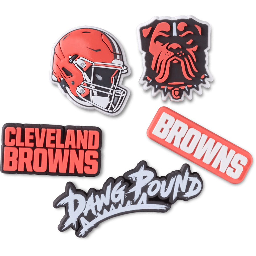 NFL Cleveland Browns 5 Pack Jibbitz Shoe Charm | Crocs Women / Men