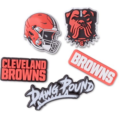 NFL Cleveland Browns 5 Pack Jibbitz Shoe Charm | Crocs Women / Men