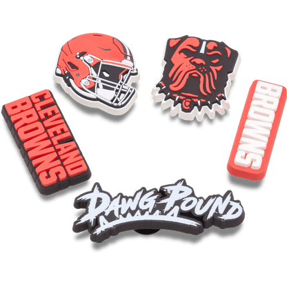 NFL Cleveland Browns 5 Pack Jibbitz Shoe Charm | Crocs Women / Men