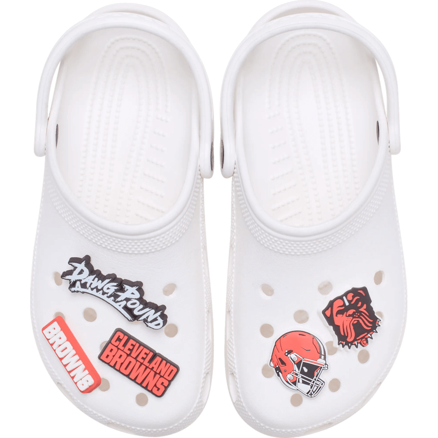 NFL Cleveland Browns 5 Pack Jibbitz Shoe Charm | Crocs Women / Men