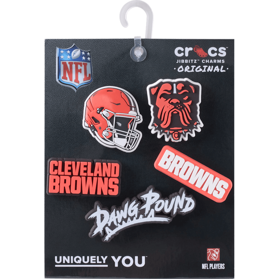 NFL Cleveland Browns 5 Pack Jibbitz Shoe Charm | Crocs Women / Men