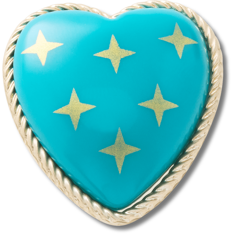 Turquoise and Gold Heart Jibbitz™ charms | Crocs Women / Men