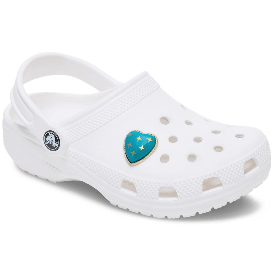 Turquoise and Gold Heart Jibbitz™ charms | Crocs Women / Men