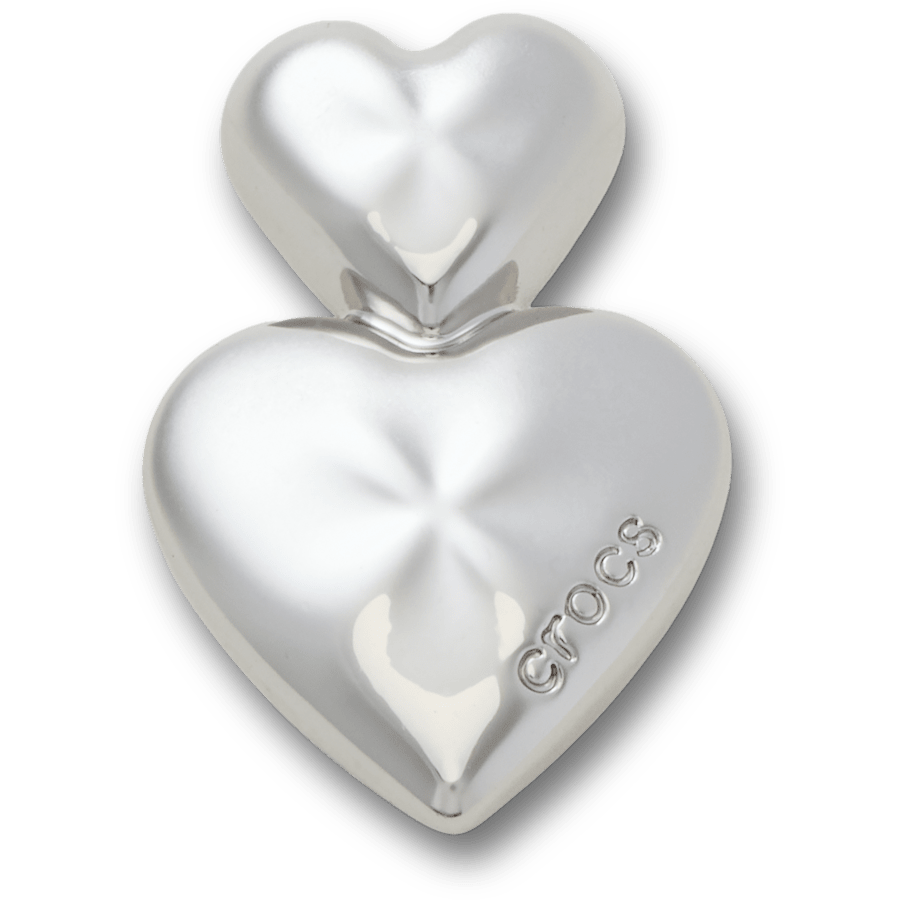 Silver Double Heart Jibbitz™ charms | Crocs Women / Men