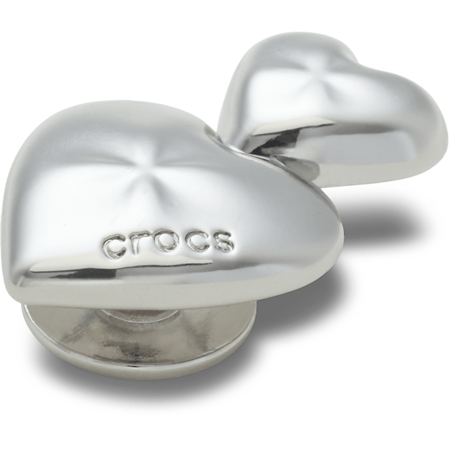 Silver Double Heart Jibbitz™ charms | Crocs Women / Men