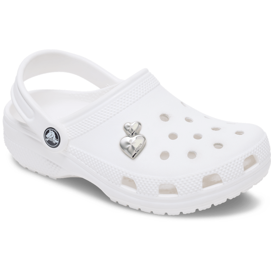 Silver Double Heart Jibbitz™ charms | Crocs Women / Men