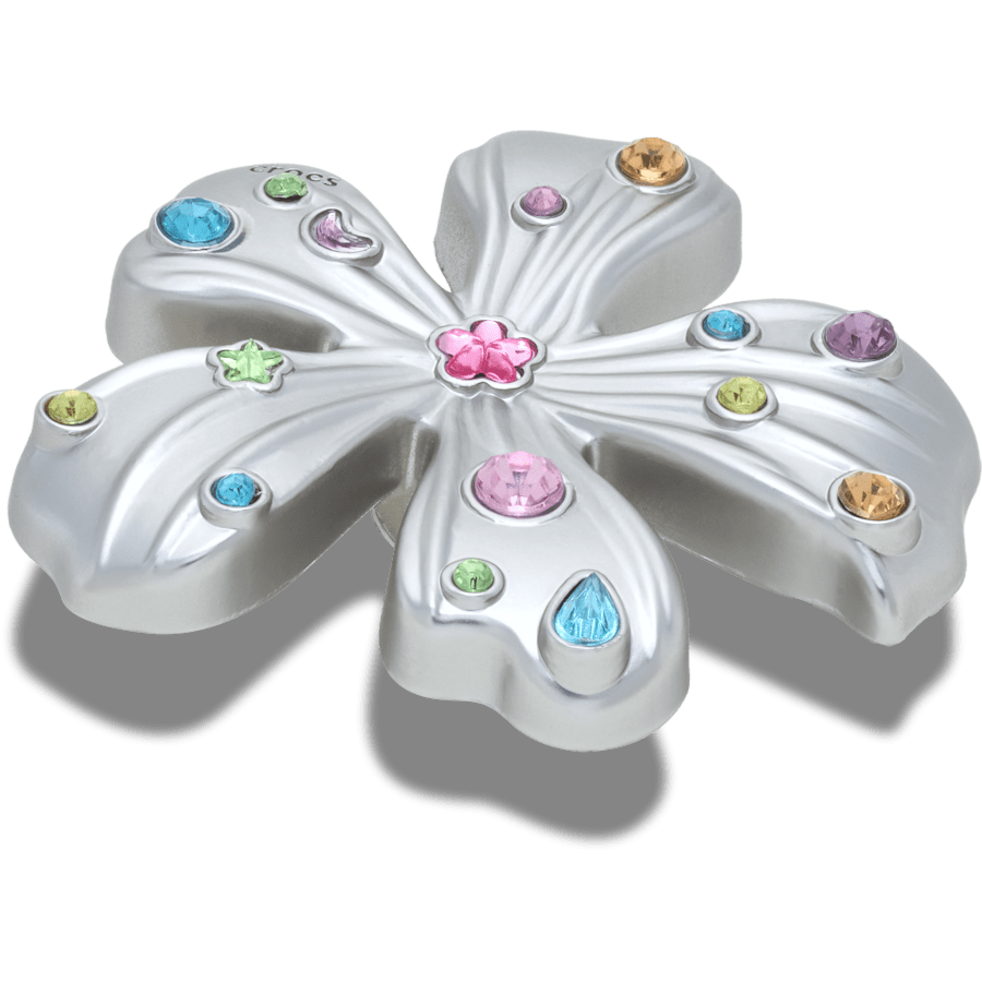Silver Meta Gem Flower Jibbitz™ charms | Crocs Women / Men