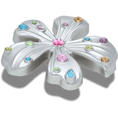 Silver Meta Gem Flower Jibbitz™ charms | Crocs Women / Men