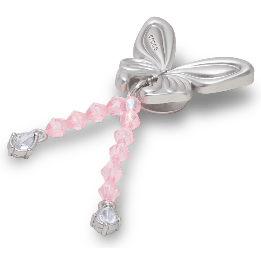 Silver Beaded Meta Butterfly Jibbitz™ charms | Crocs Women / Men