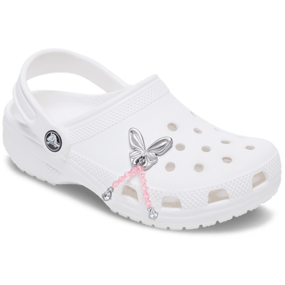 Silver Beaded Meta Butterfly Jibbitz™ charms | Crocs Women / Men