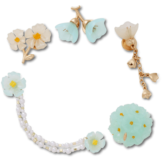 Blue Dainty Floral 5 Pack Jibbitz™ charms | Crocs Women / Men