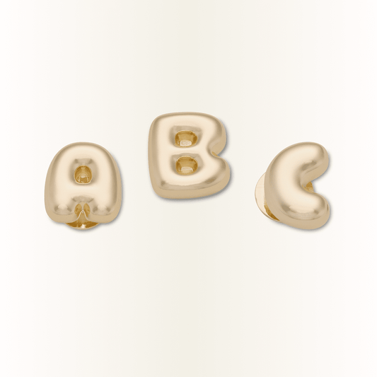 Gold Bubble Letter A-Z Jibbitz™ charms | Crocs Women / Men