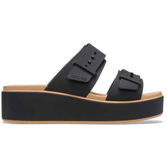Brooklyn Buckle Matte Wrap Low Wedge | Crocs Women