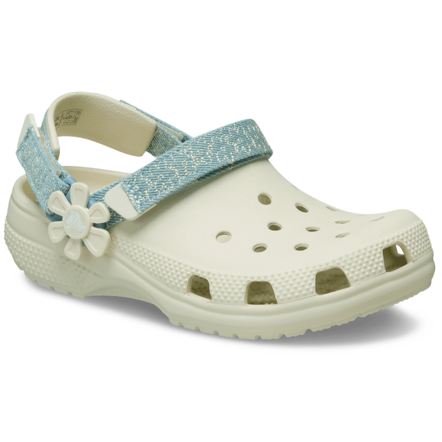 Kids’ Classic Denim Flower Adjustable Backstrap Clog | Crocs Kids