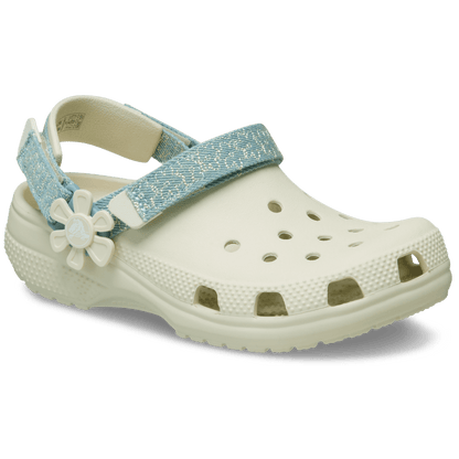 Kids’ Classic Denim Flower Adjustable Backstrap Clog | Crocs Kids