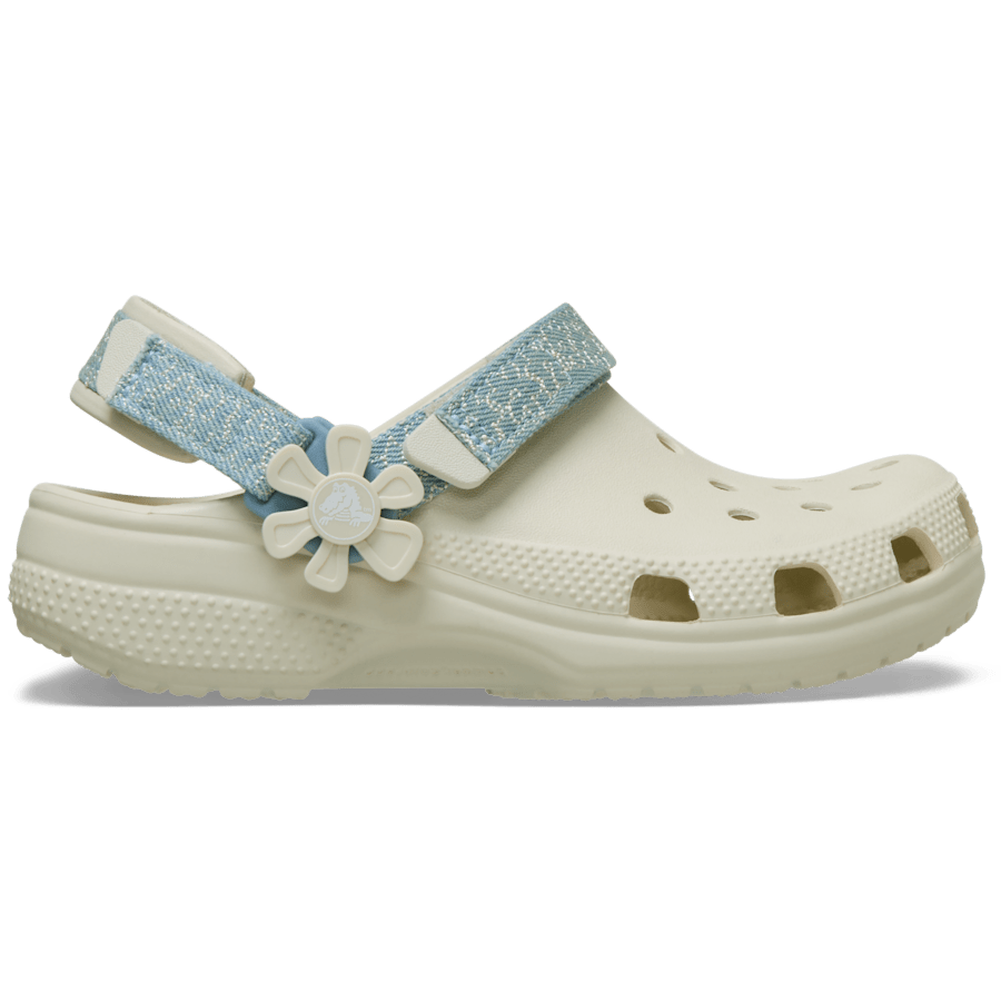 Kids’ Classic Denim Flower Adjustable Backstrap Clog | Crocs Kids