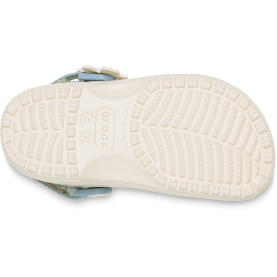 Toddler Classic Denim Flower Adjustable Backstrap Clog | Crocs Kids