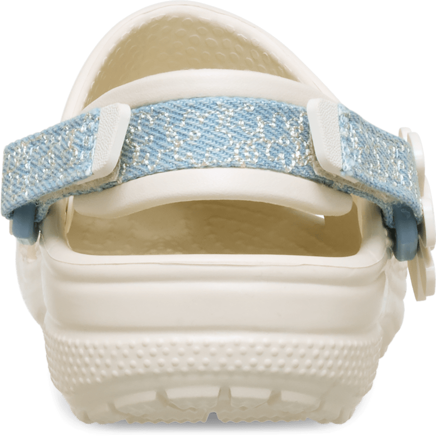 Toddler Classic Denim Flower Adjustable Backstrap Clog | Crocs Kids