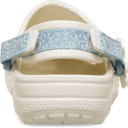 Toddler Classic Denim Flower Adjustable Backstrap Clog | Crocs Kids