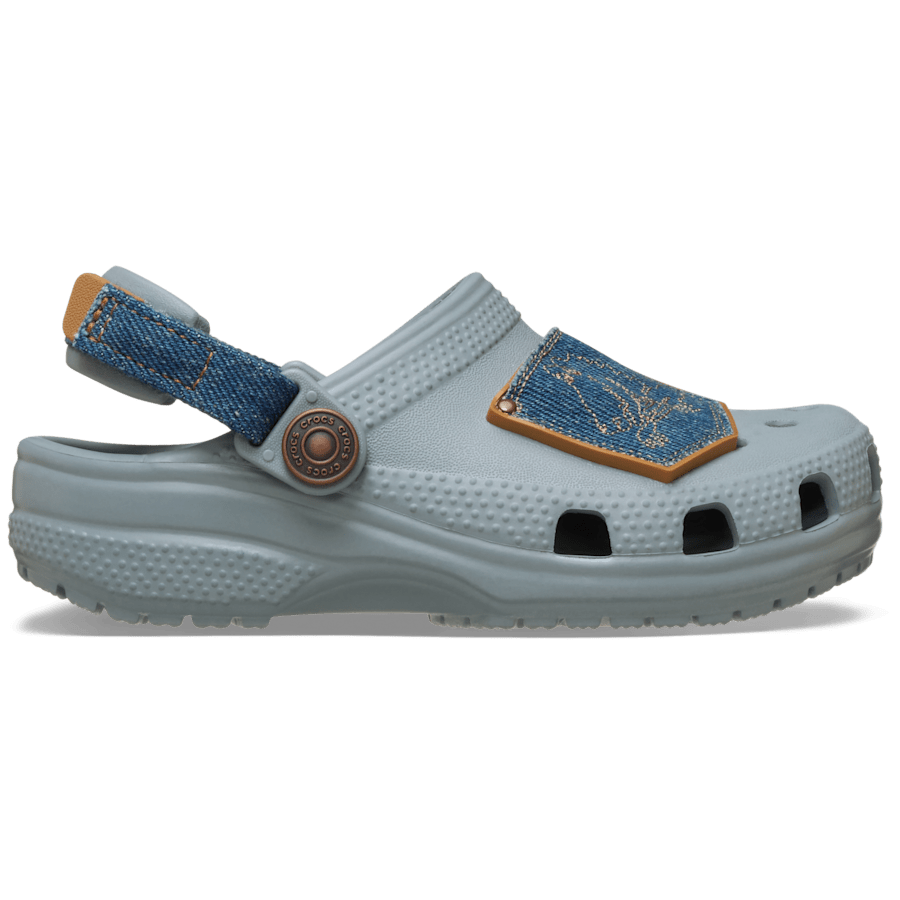 Toddler Classic Denim Adjustable Backstrap Clog | Crocs Kids