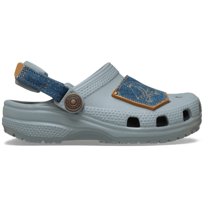 Toddler Classic Denim Adjustable Backstrap Clog | Crocs Kids