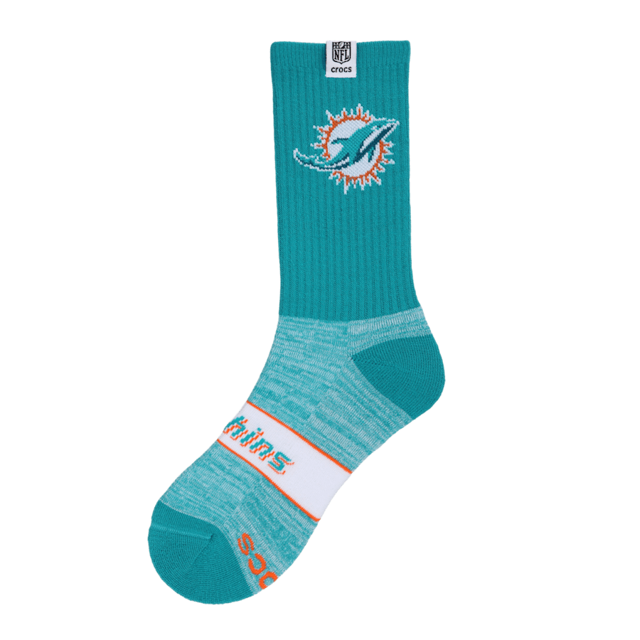 NFL Miami Dolphins Crocs Socks | Crocs Men