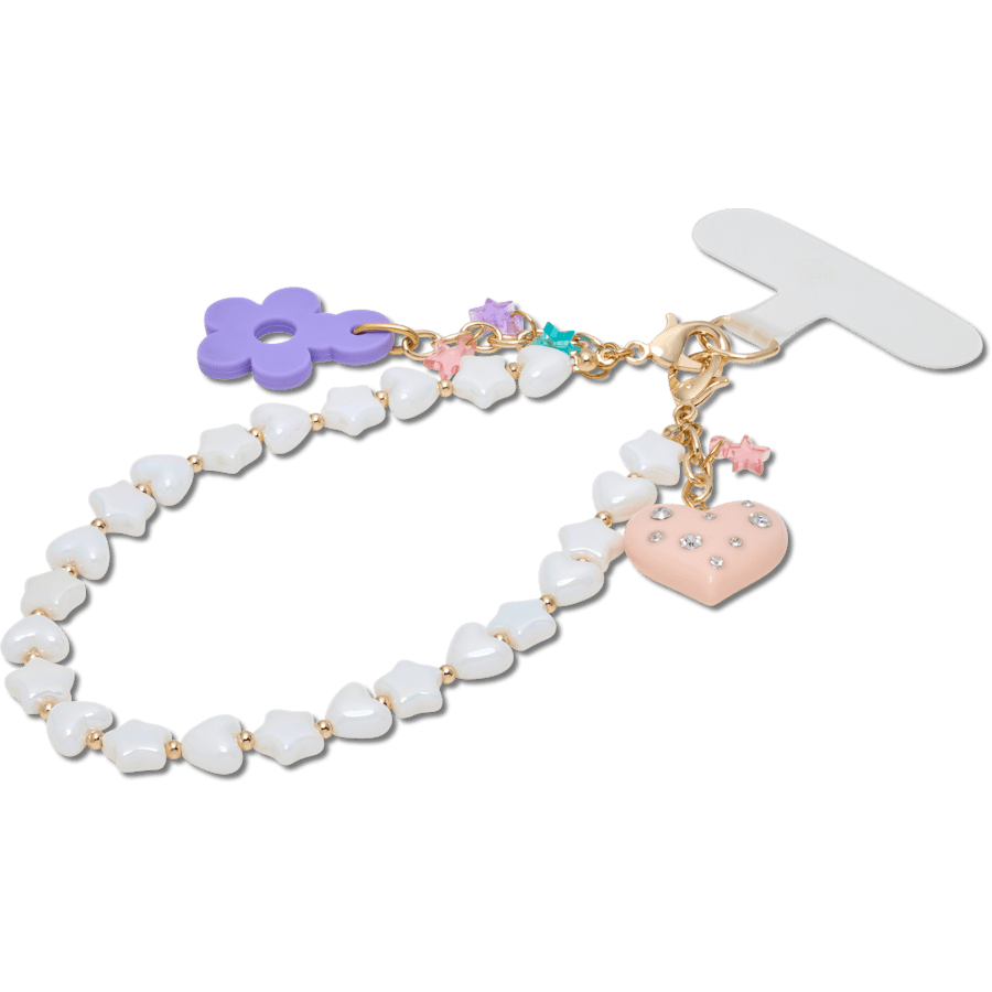 Beaded Heart Flower Phone Wristlet | Crocs Women / Kids