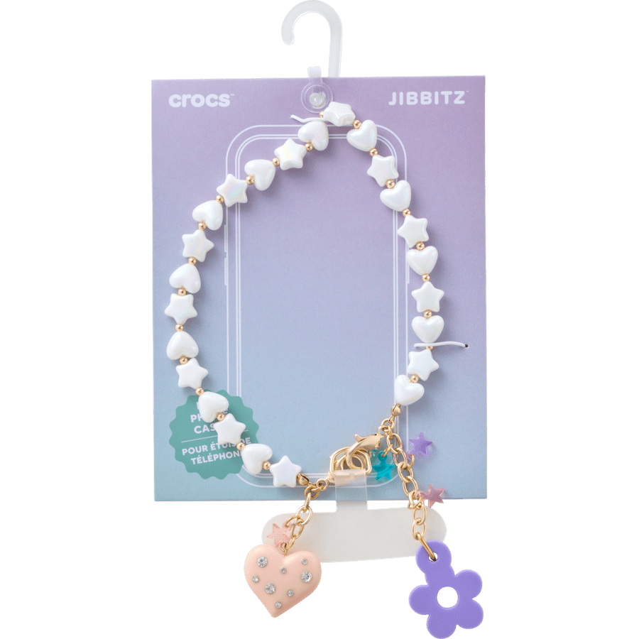 Beaded Heart Flower Phone Wristlet | Crocs Women / Kids